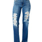 Judy Blue - Mid Rise Dad Destroy Jeans