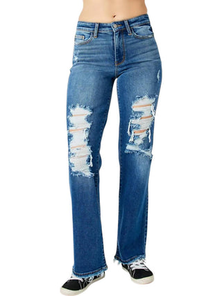 Judy Blue - Mid Rise Dad Destroy Jeans