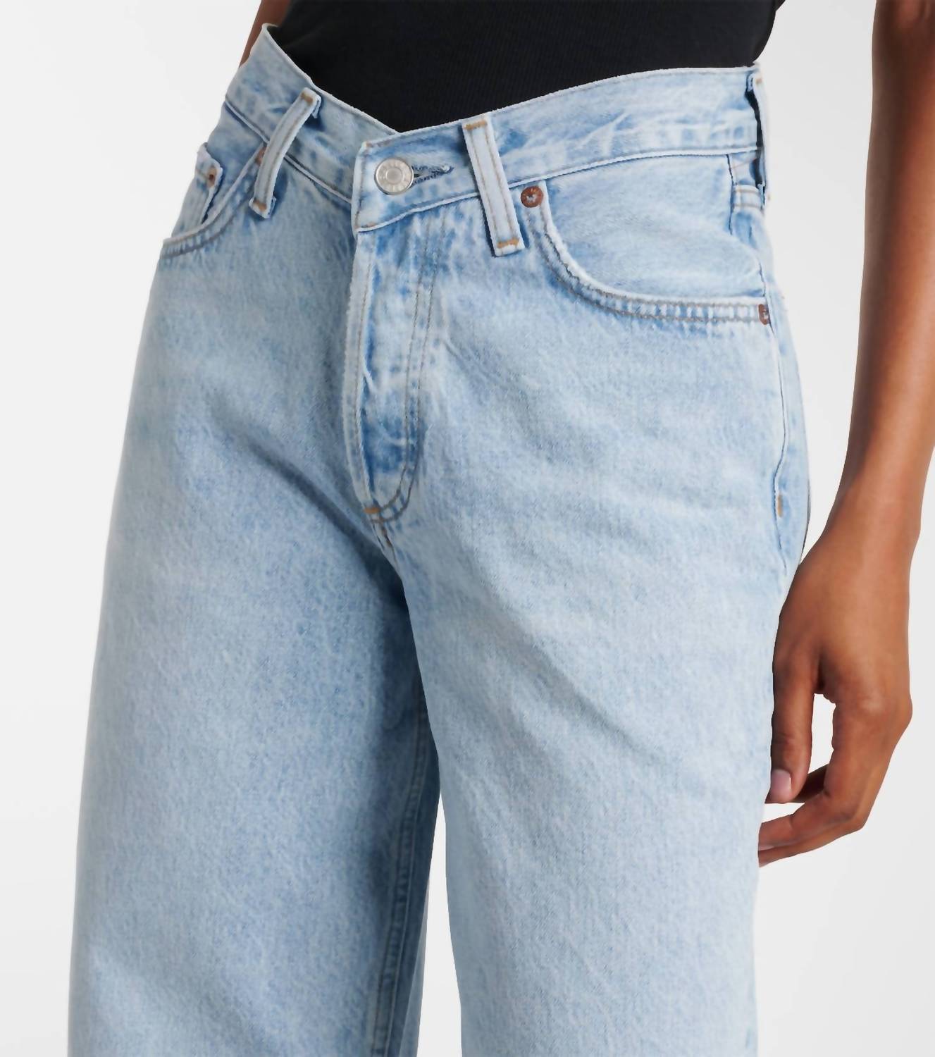 Agolde - Women's V Waist Baggy High Rise Jeans