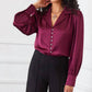Karen Kane - Shirred Satin Blouse