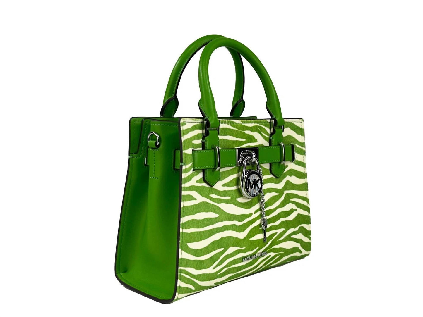 Michael Kors - Women's Hamilton Leather Zebra Print Satchel Crossbody