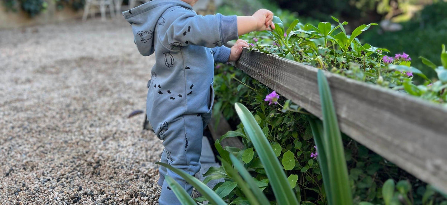 Ettie + H - Boy's Parker Yeti Hooded Romper