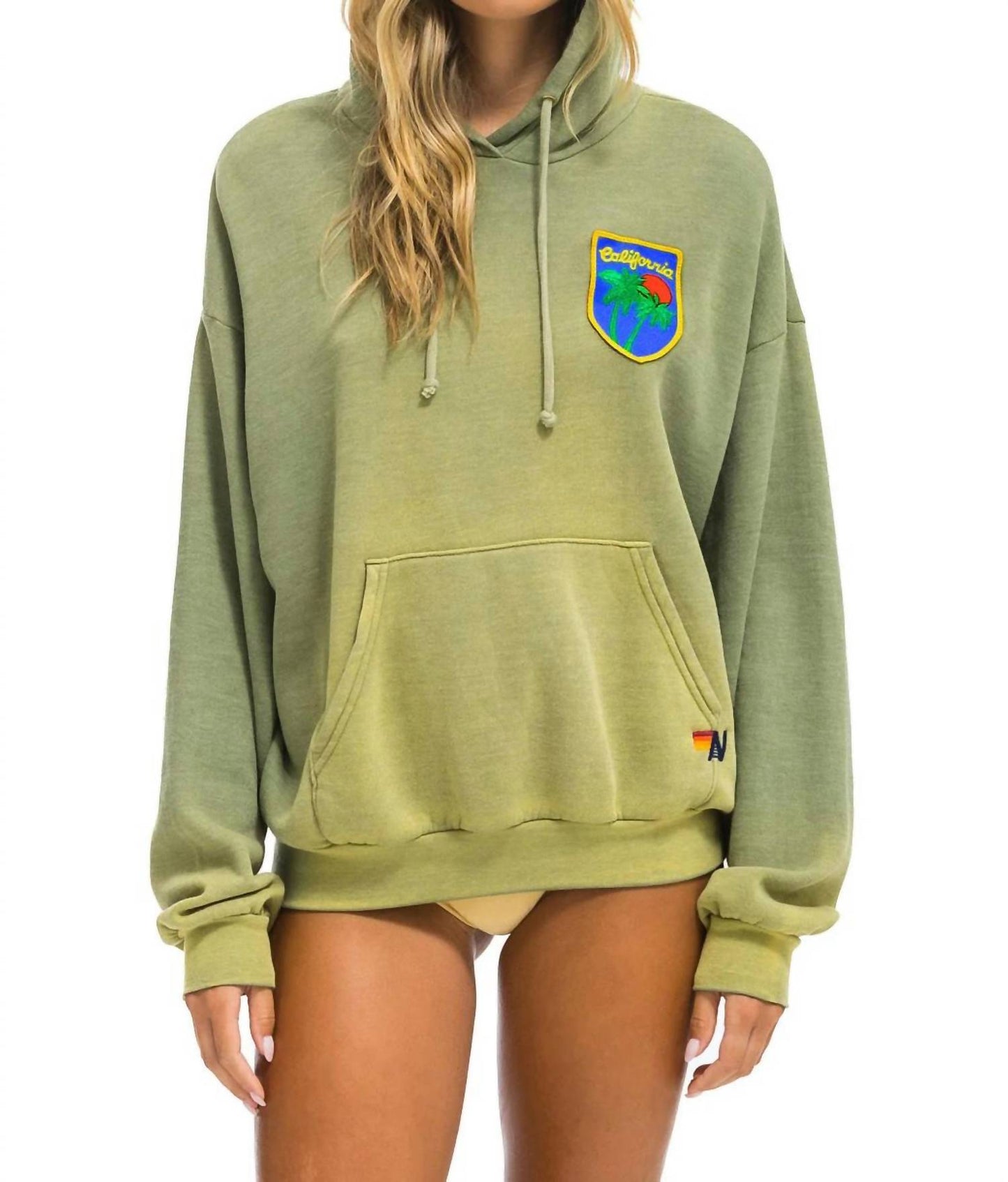 Aviator Nation - Unisex California Palm Patch Pullover Relaxed Hoodie