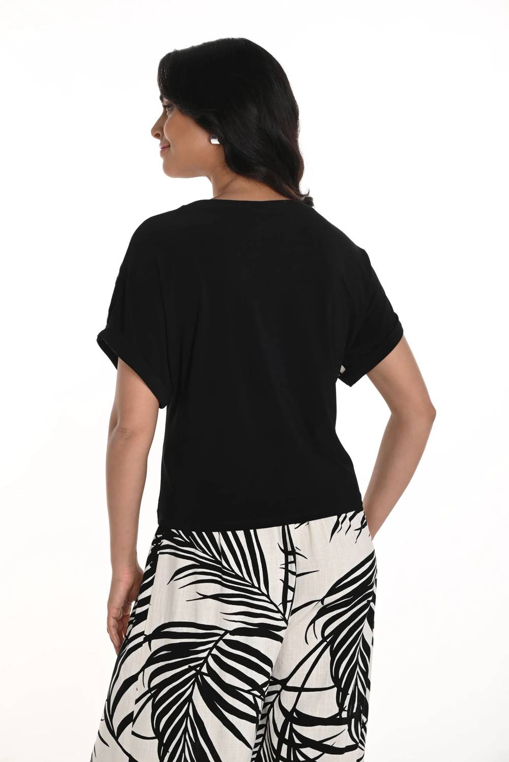 Frank Lyman - Tropical Leaf Print Top