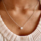 Allyanna Gifts - Women's Prong Round Moissanite Necklace