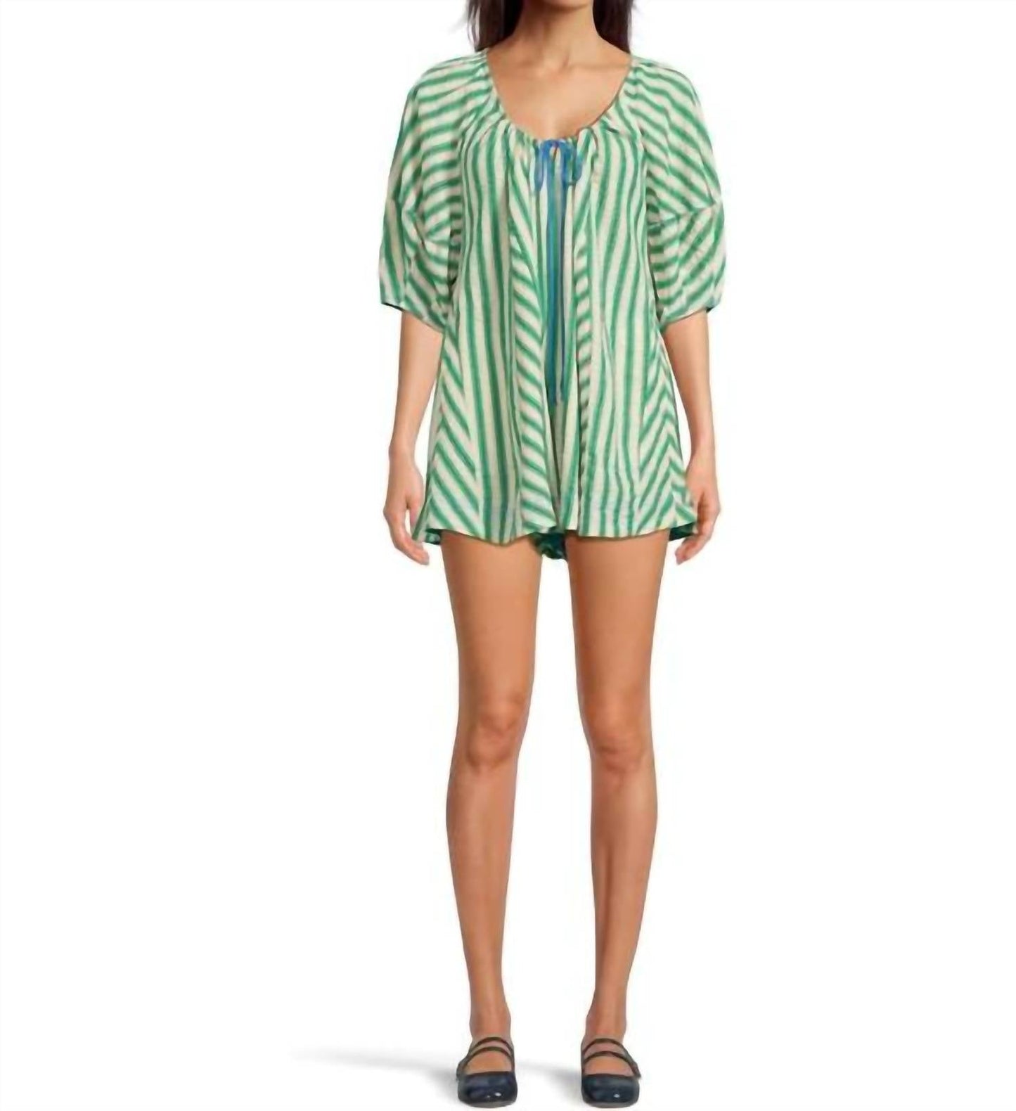 Free People - Bop around stripe Romper