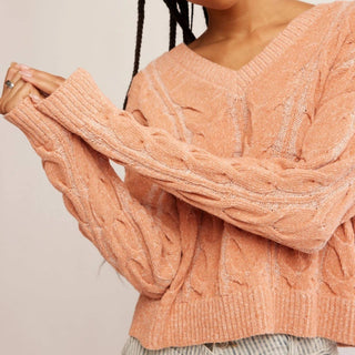 Free People - Washed Cable Sweater