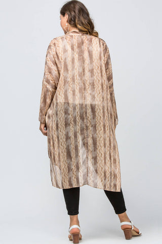 Entro - Snake Skin Kimono Duster -plus