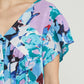 Entro - Floral Babydoll Ruffle Sleeve Top