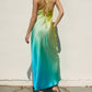 Dress Forum - Satin Ombre Criss Cross Back Dress