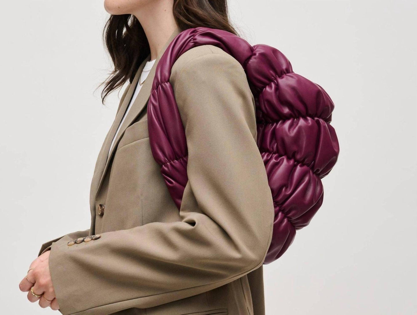 Urban Expressions - Stella Puffy Quilted Vegan Leather Clutch