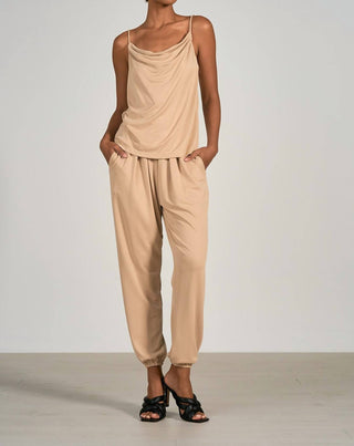 Elan - SPAGHETTI STRAPS DRAPE FRONT TOP