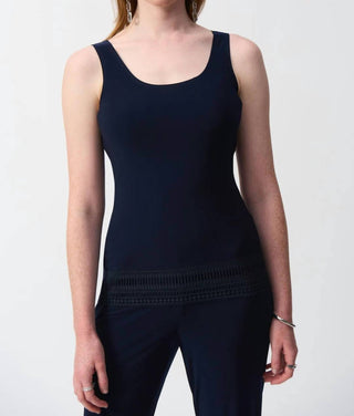 Joseph Ribkoff - Lace Trim Quarter Sleeves Twin Set Jacket