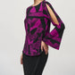 Joseph Ribkoff - Abstract Print Flared Slit Sleeve Top