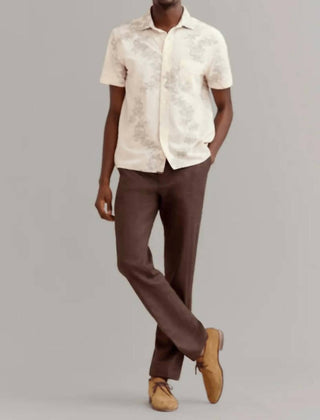 Billy Reid - Short Sleeve Watercolor Lily Jacquard Treme Shirt