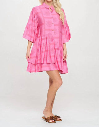 Meet Me In Santorini - Button Down Shirt Dress