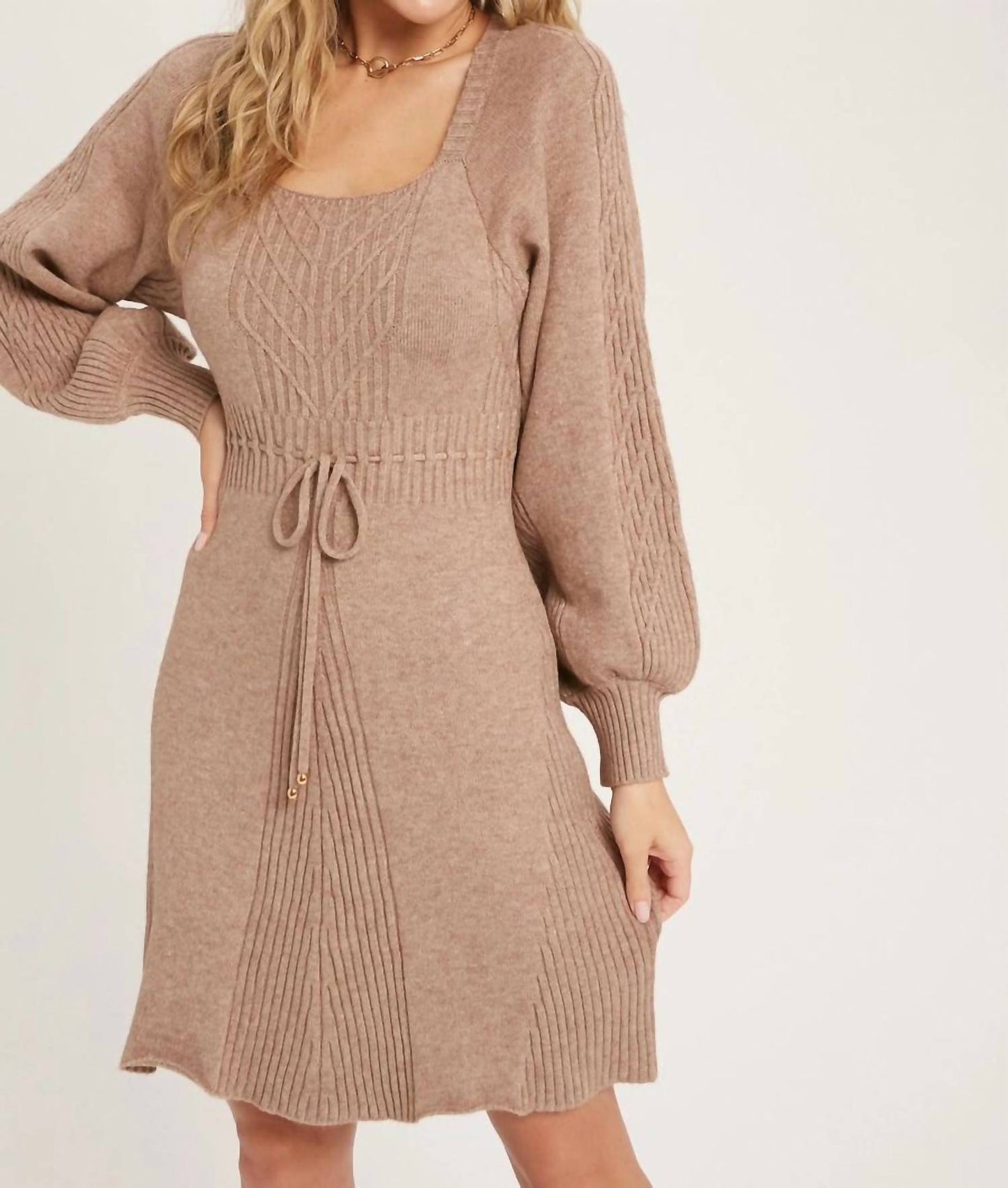 Bluivy - Café au Lait Sweater Dress
