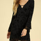 Honey Punch - Floral Velvet Burnout Dress