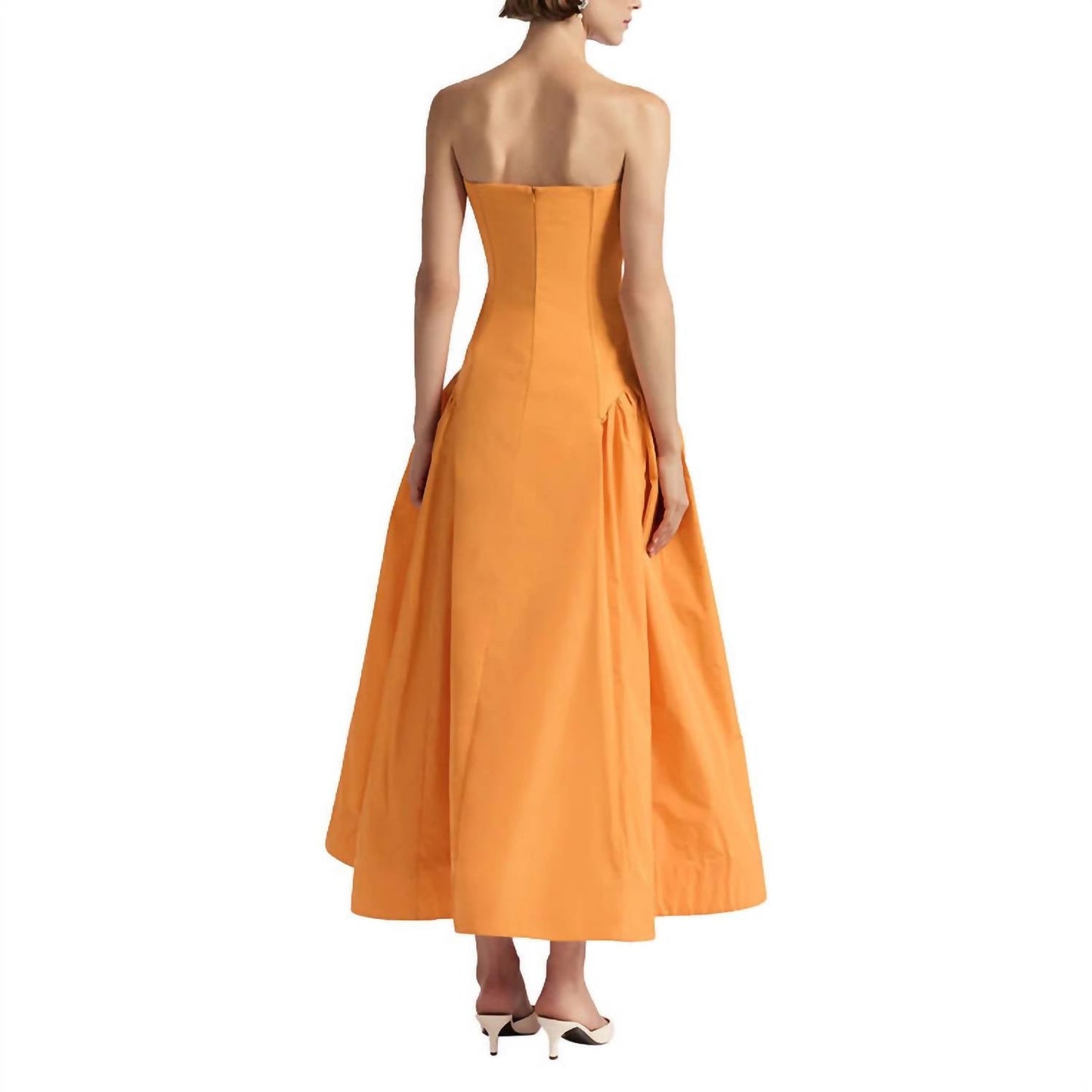 Lela Rose - Women's Strapless Taffeta Seam Detail Full Skirt Midi Dress