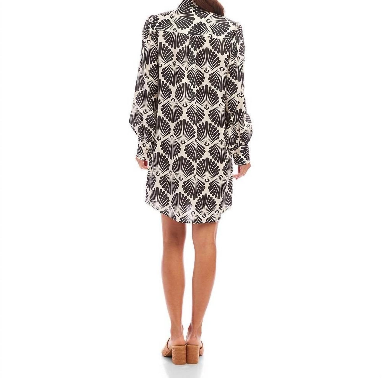 Karen Kane - Blouson Sleeve Linen Shirtdress