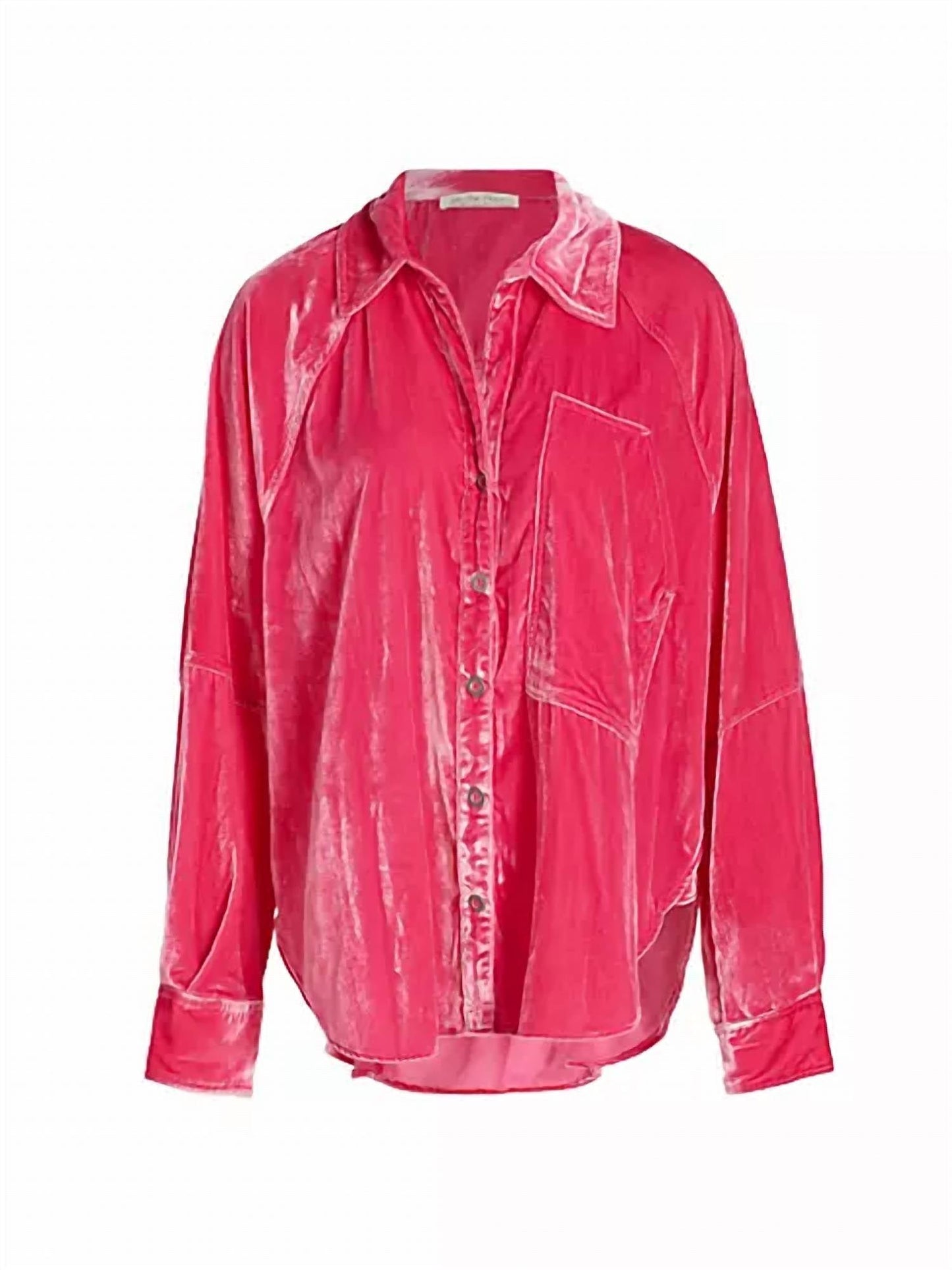 Free People - Women's Night Skies Oversized Velvet Shirt
