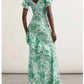 Alexander Mcqueen - Silk Sailor-tattoo Ruffle Maxi Dress