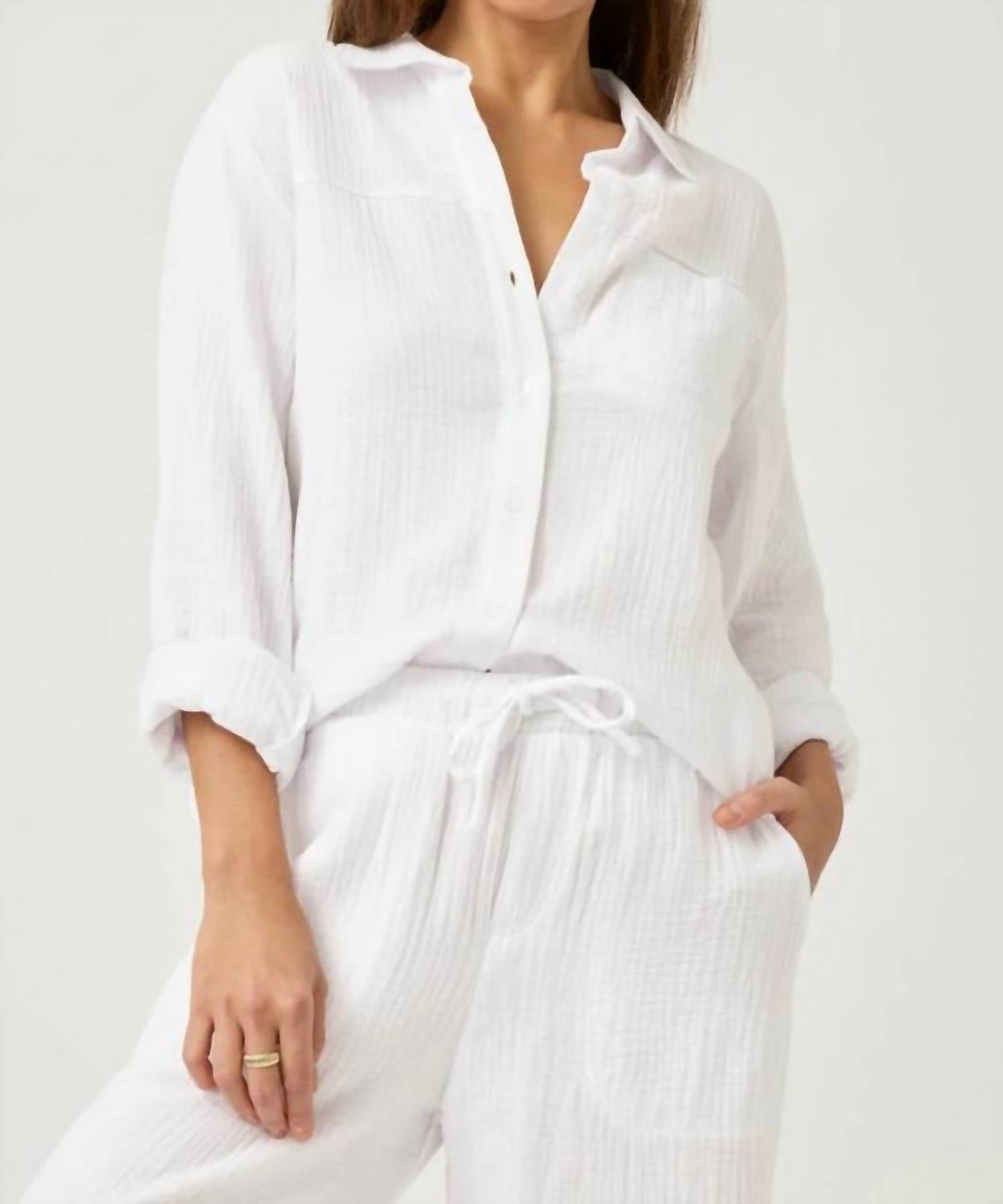Splendid - Knit Gauze Button Shirt