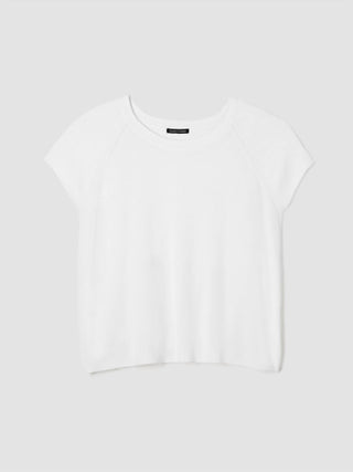 Eileen Fisher - Organic Linen Cotton Jewel Neck Top