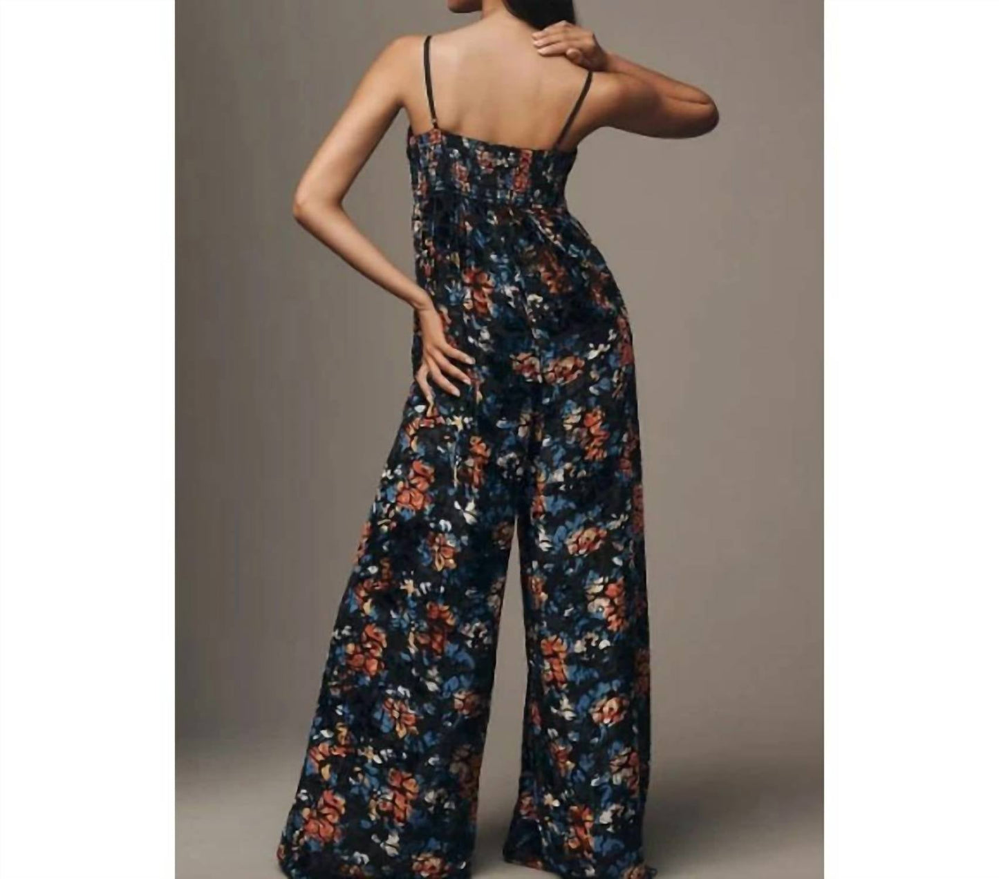 Hutch - Mabel Velvet Burnout Ultra Wide-leg Jumpsuit