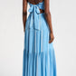Elan - Embroidered Stripe Tiered Dress