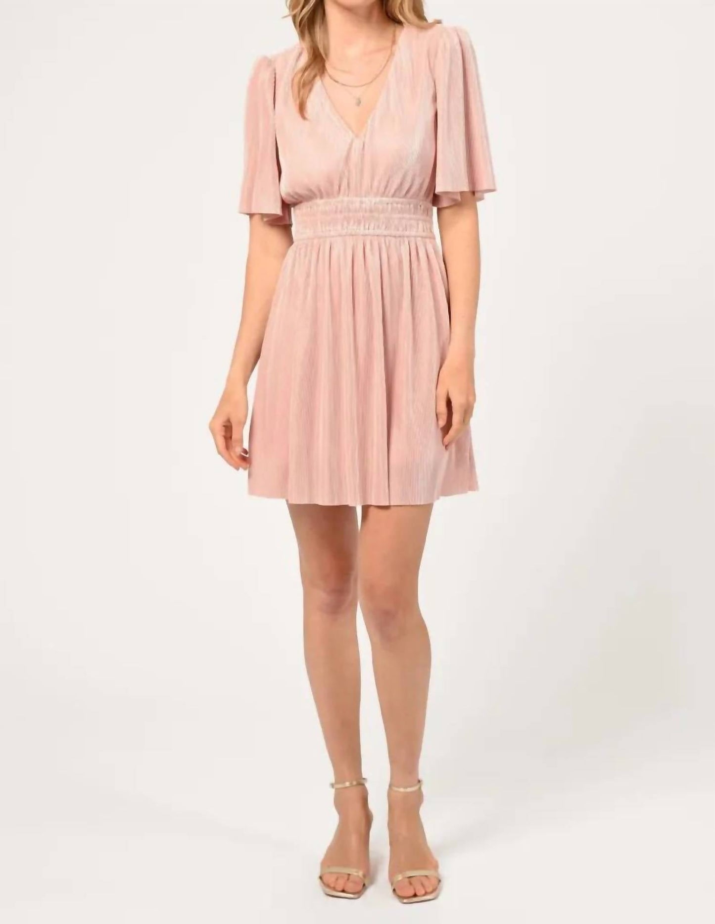 Adelyn Rae - Jenis Plisse Mini Dress
