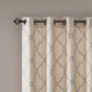Fretwork Print Grommet Top Window Curtain Panel (One Panel)