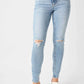Judy Blue - Mid-rise Tummy Control Distressed Skinny Jeans