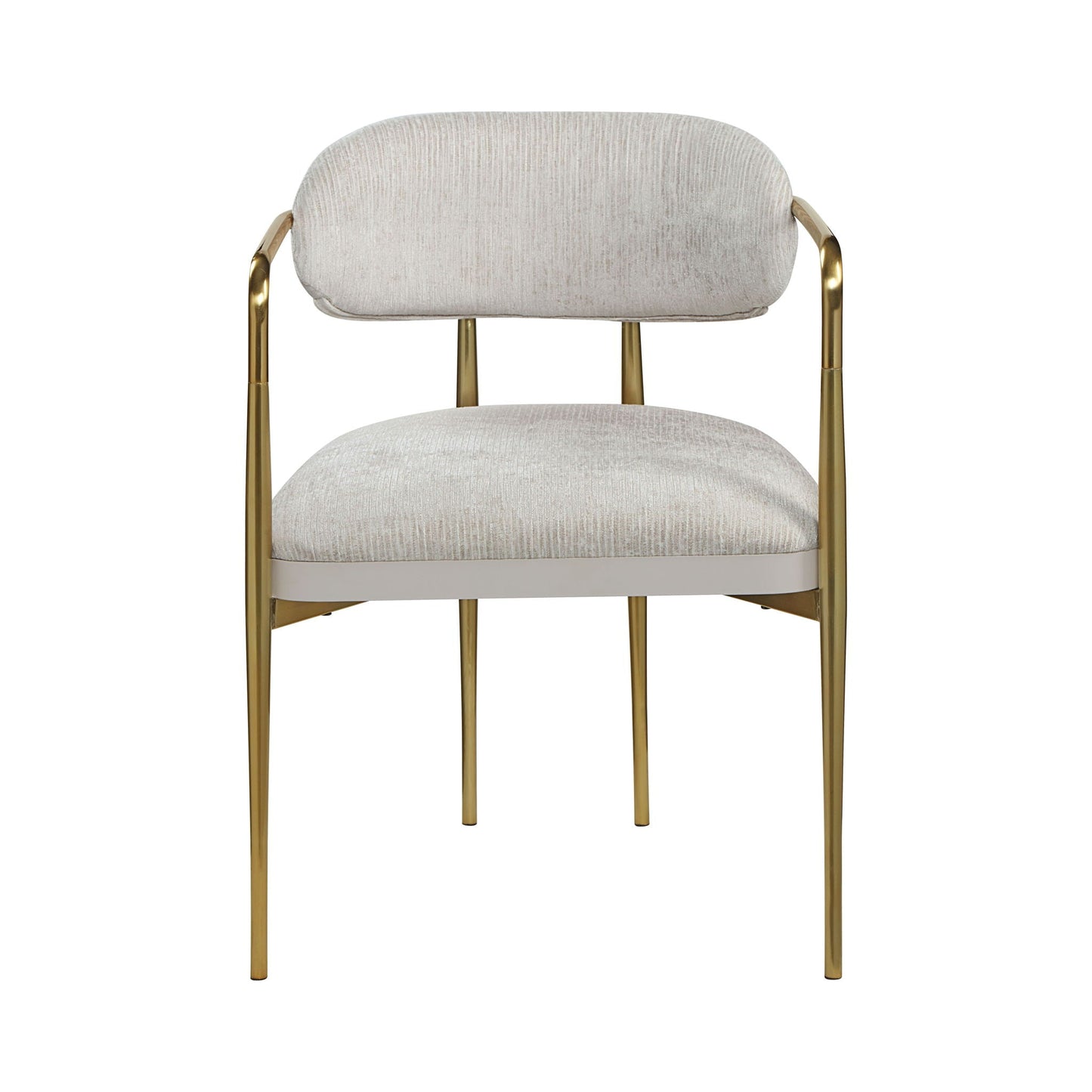 Zayn Arm Chair (Set of 2) - Beige / Gold