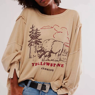 Free People - Graphic Camden Pullover Sweatshirt