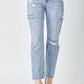 Trendsi - Risen Distressed Slim Cropped Jeans