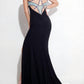 Rachel Allan - Halterneck Jersey Evening Gown