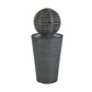 31.5' Tall Striped Concrete Column Fountain with LED Light