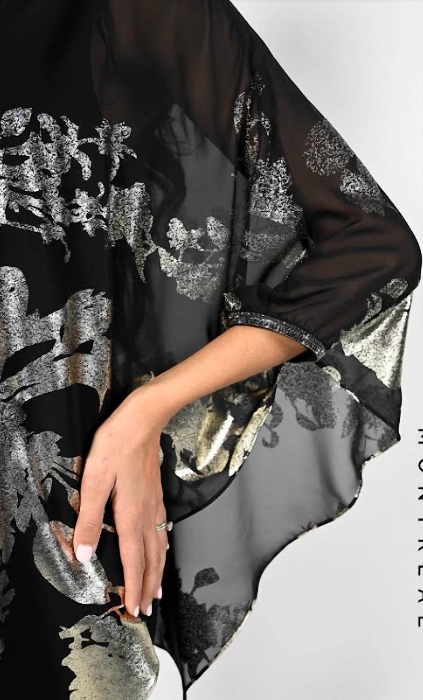 Frank Lyman - Gold Floral Overlay Top - 229212