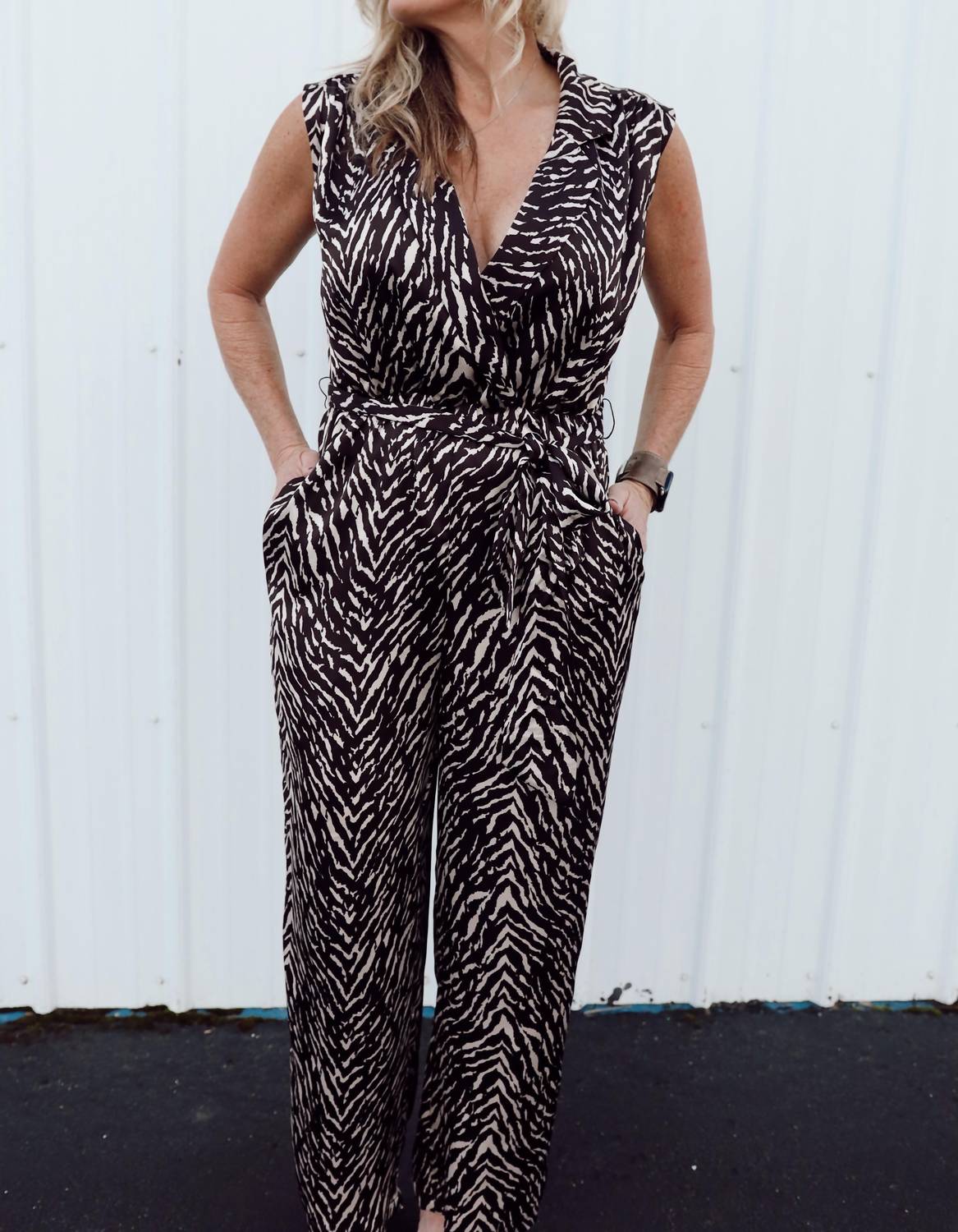 Dress Forum - Untamed Sleeveless Shirt Jumpsuit