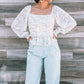 Lucy Paris - Mabel Smocked Floral Long Sleeve Ruffle Top