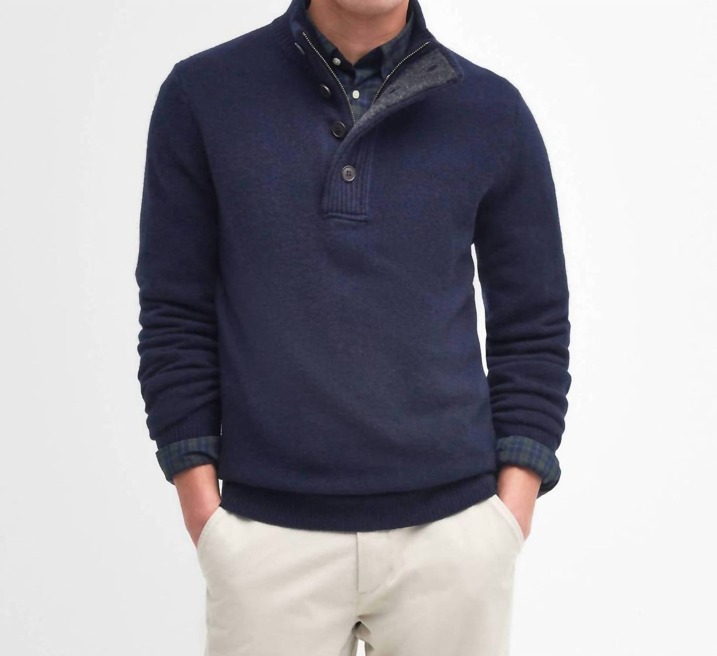 Barbour - Essential Patch Half Zip Sweater