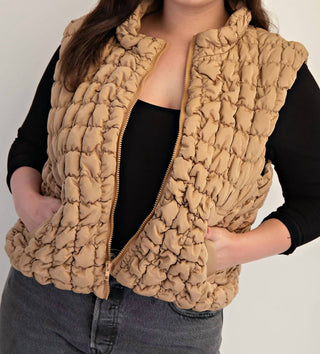 The Curve La - Plus Size Quilted Puffer Vest
