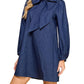 Tcec - Bow Tie Denim Mini Dress