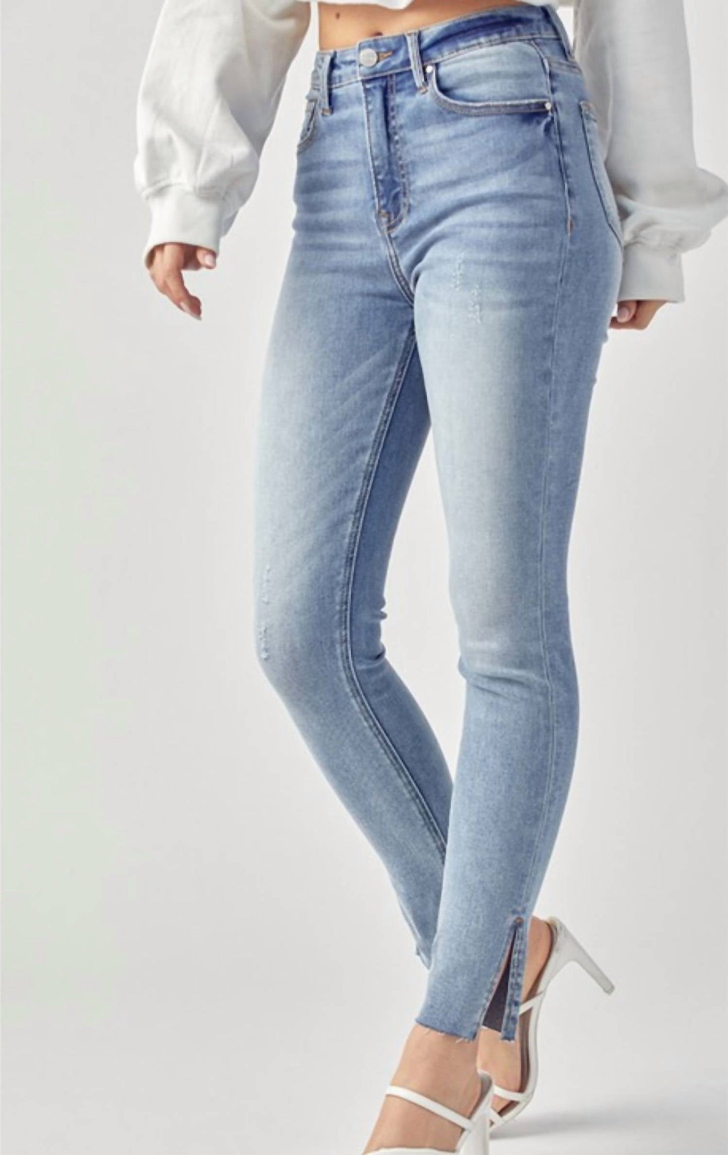 Risen - High Rise Relaxed Fit Skinny Jeans