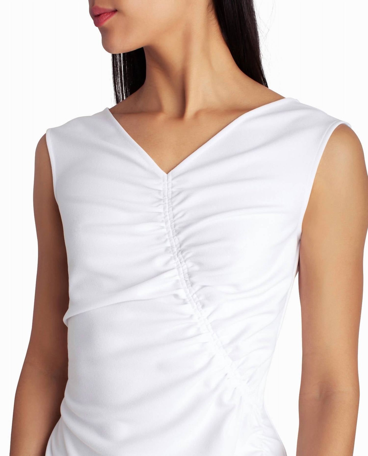 Nicole Miller - Ella Crepe Ruched Midi Dress