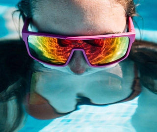 Far Out Sunglasses - Polarized Retros Pink Lens