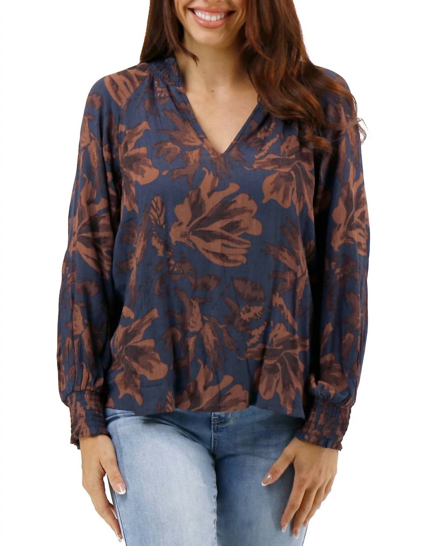 Grace And Lace - Boho Smocked Top