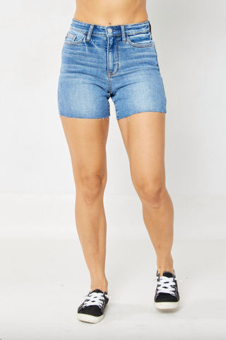 Judy Blue - Raw Hem Jean Shorts