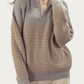 &Merci - RIBBED HALF-ZIP SWEATER